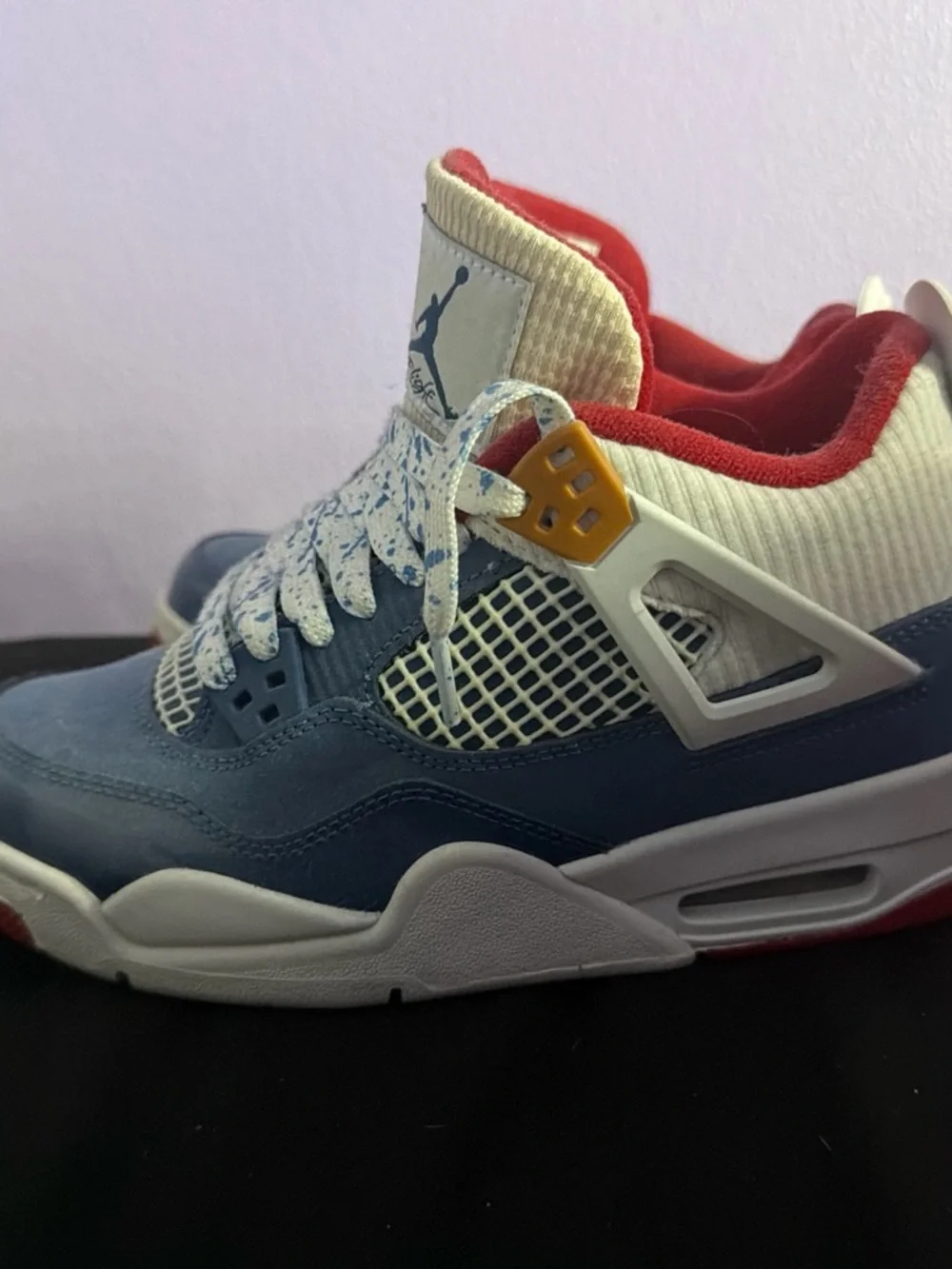Jordan Kids Blue, White & Red Retro Sneakers
